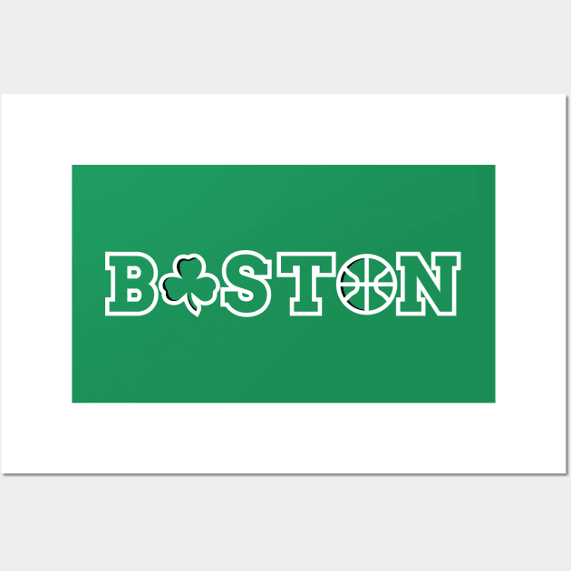 Boston basketball city Wall Art by Adrian's Outline